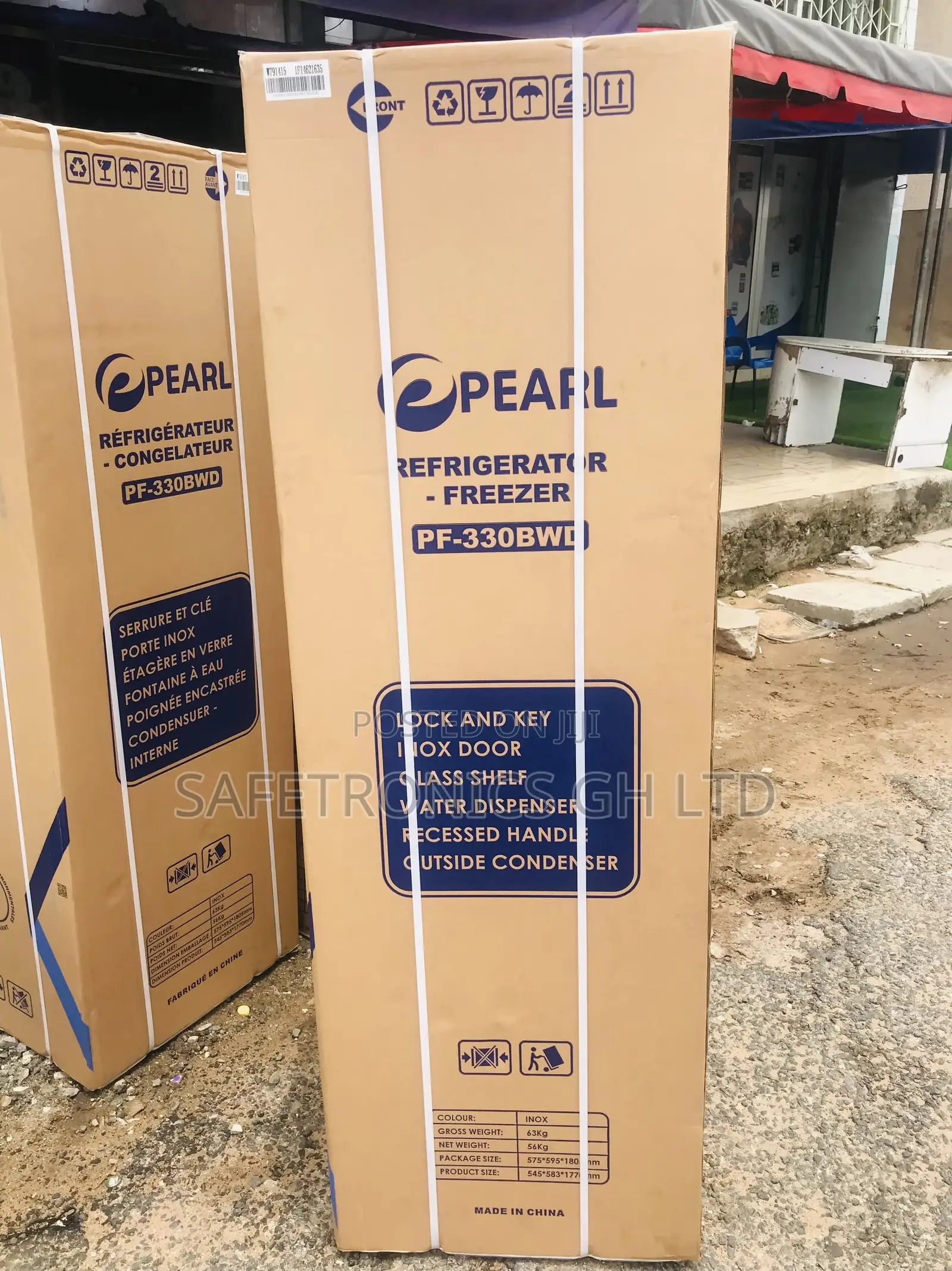 Pearl 251ltr Double Door Fridge With Dispenser PF-330BWD