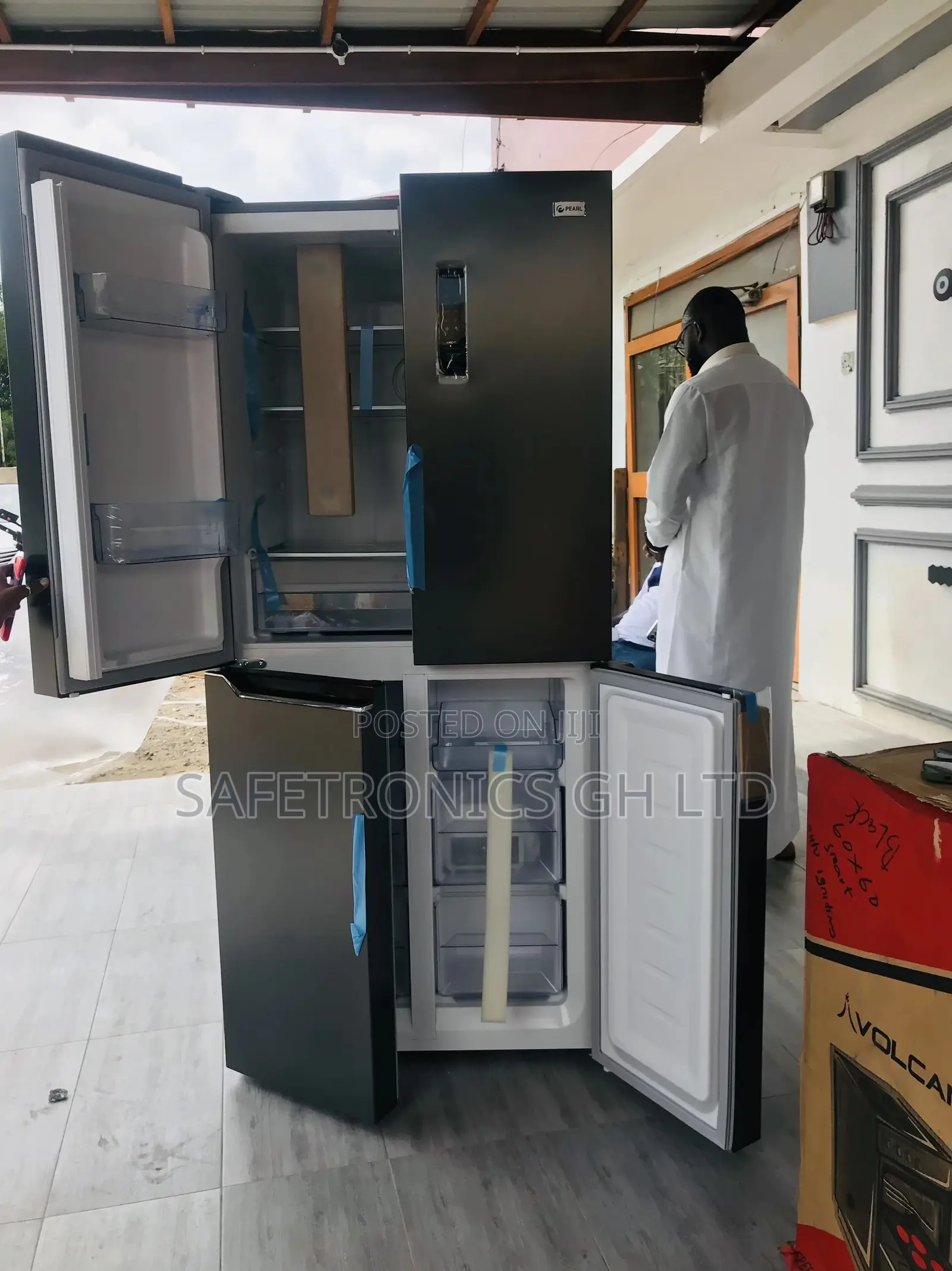 Pearl 337ltr Side by Side Fridge 4stars PF-550BSS