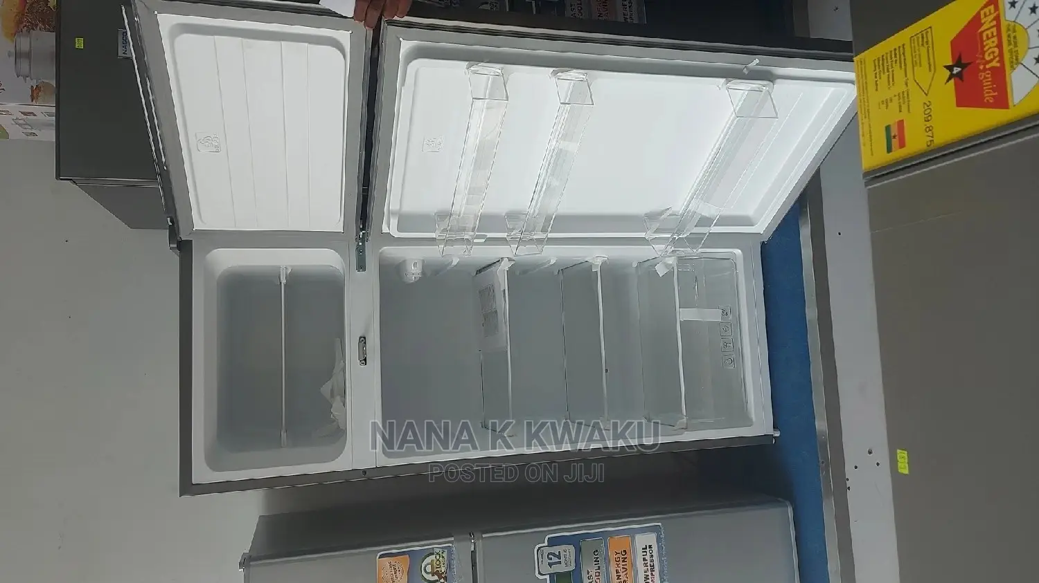 Original-Nasco 202ltr Double Door Fridge With Top Freezer
