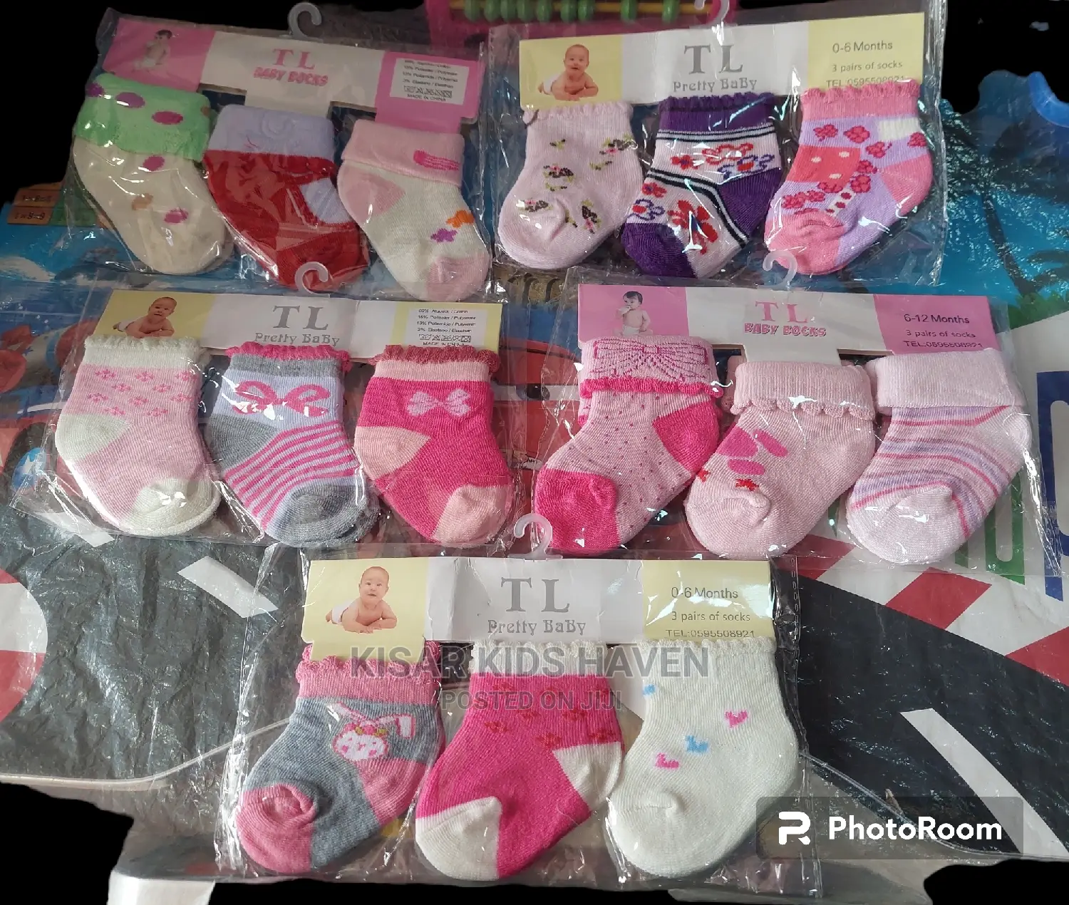 Beautiful Baby Girl Socks 0 to 6months 3pieces