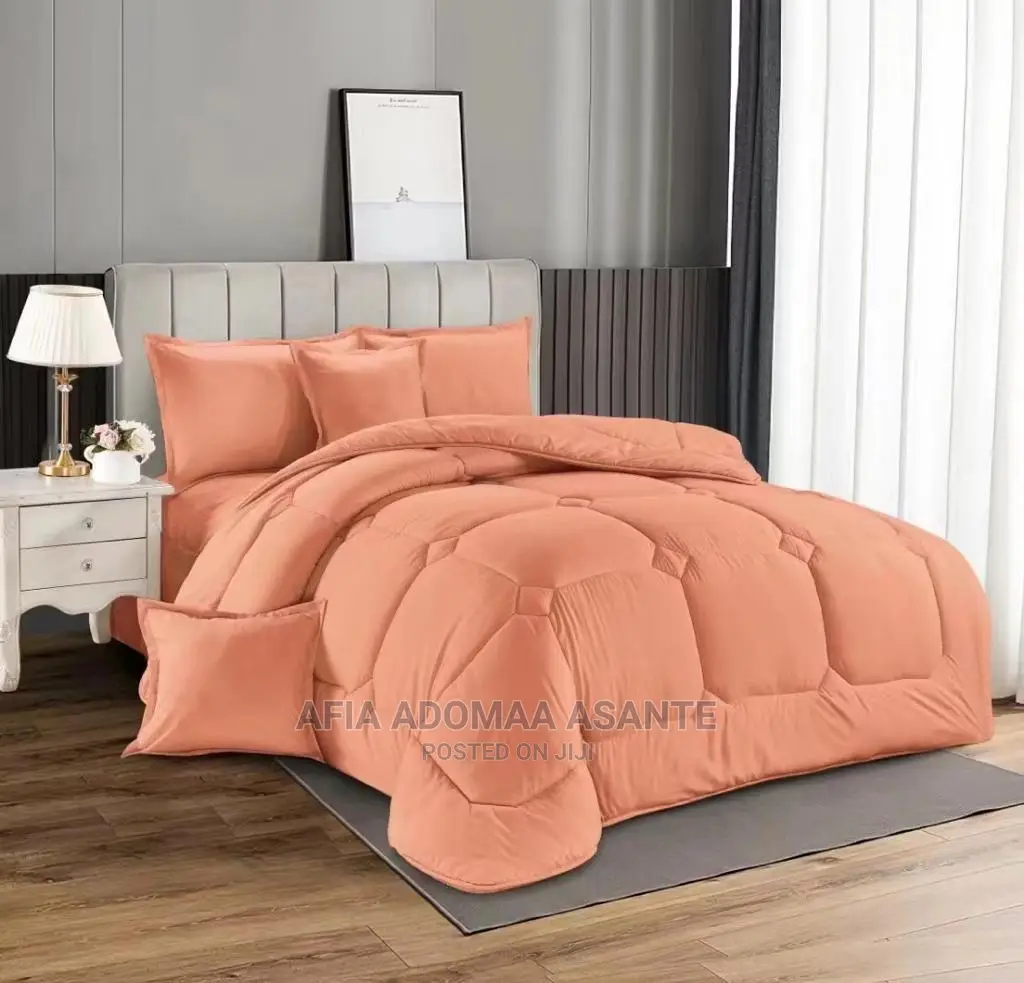Super King Size Duvet Se[7pcs]T- Plain Colour- 100% Cotton