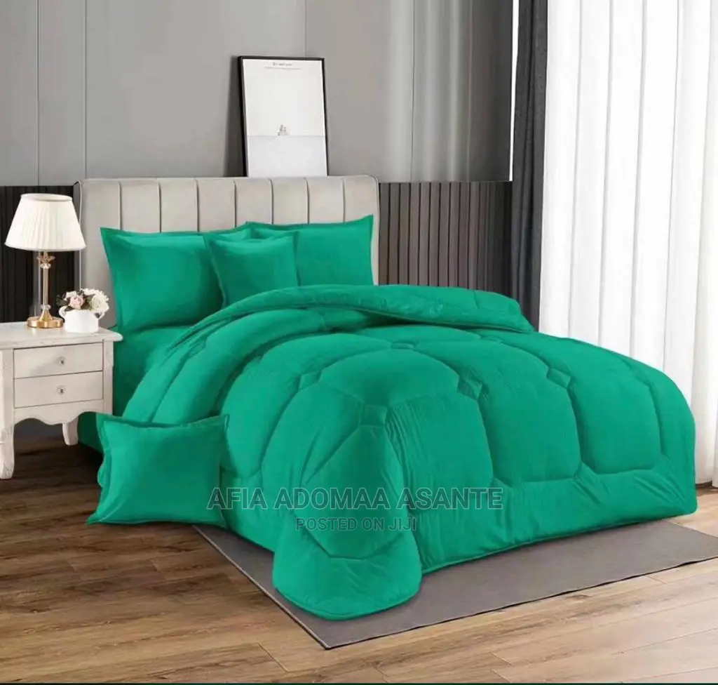 Super King Size Duvet Se[7pcs]T- Plain Colour- 100% Cotton