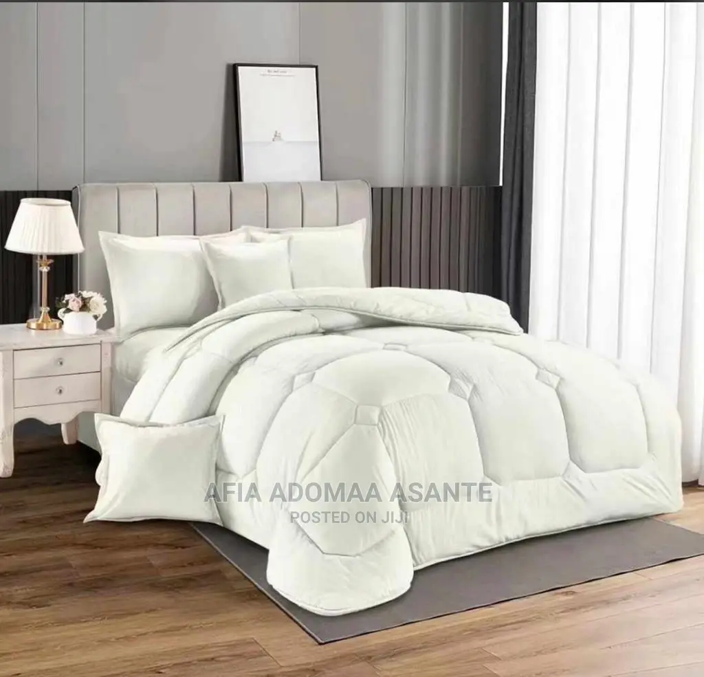 Super King Size Duvet Se[7pcs]T- Plain Colour- 100% Cotton