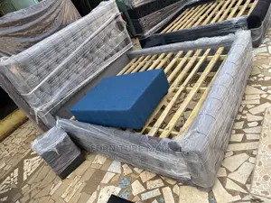 Sweet Gray Colored Queensize Bed Frame Available. Free