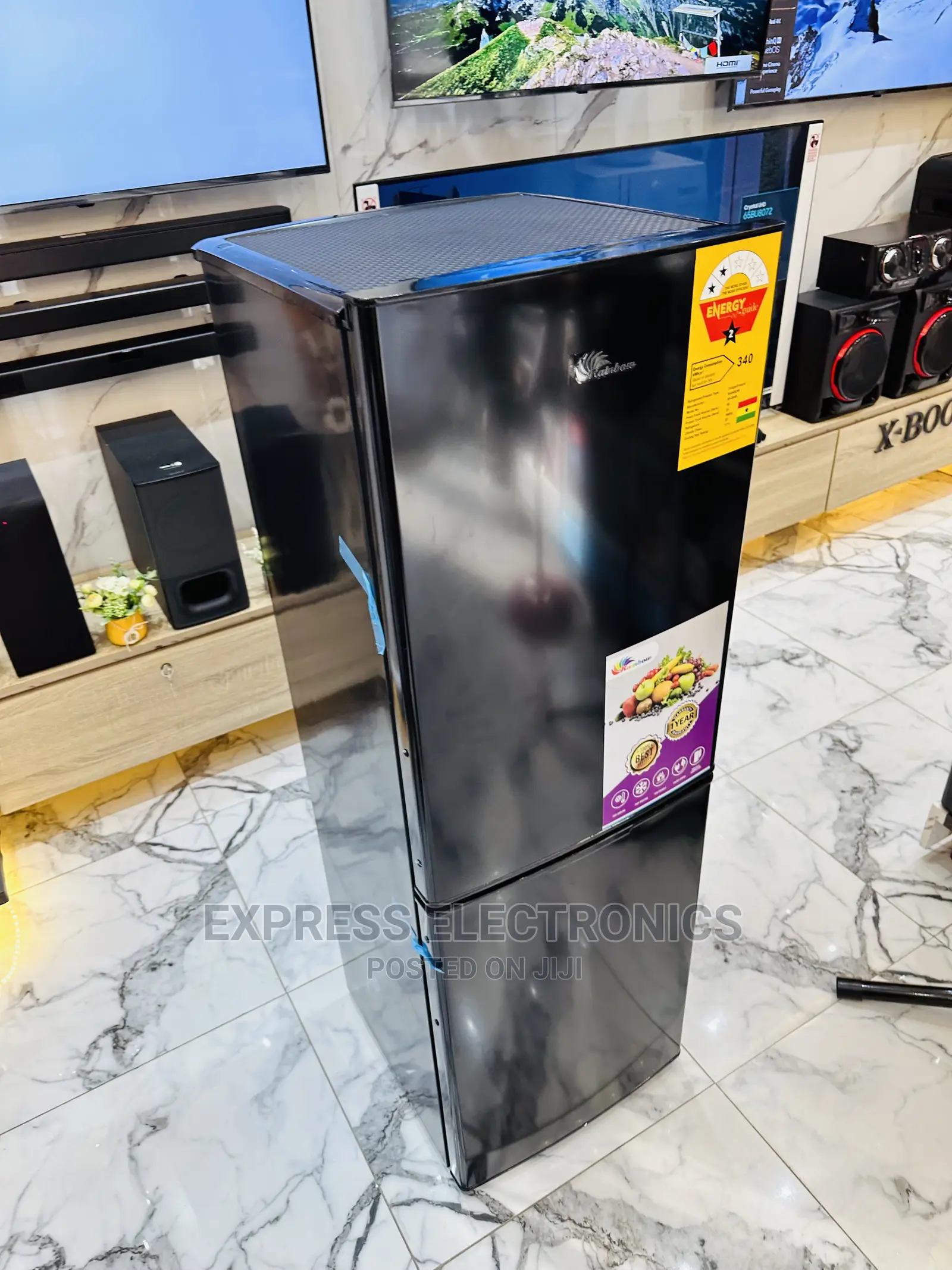 Long Lasting Durability Rainbow Rf-200b Double Door Fridge