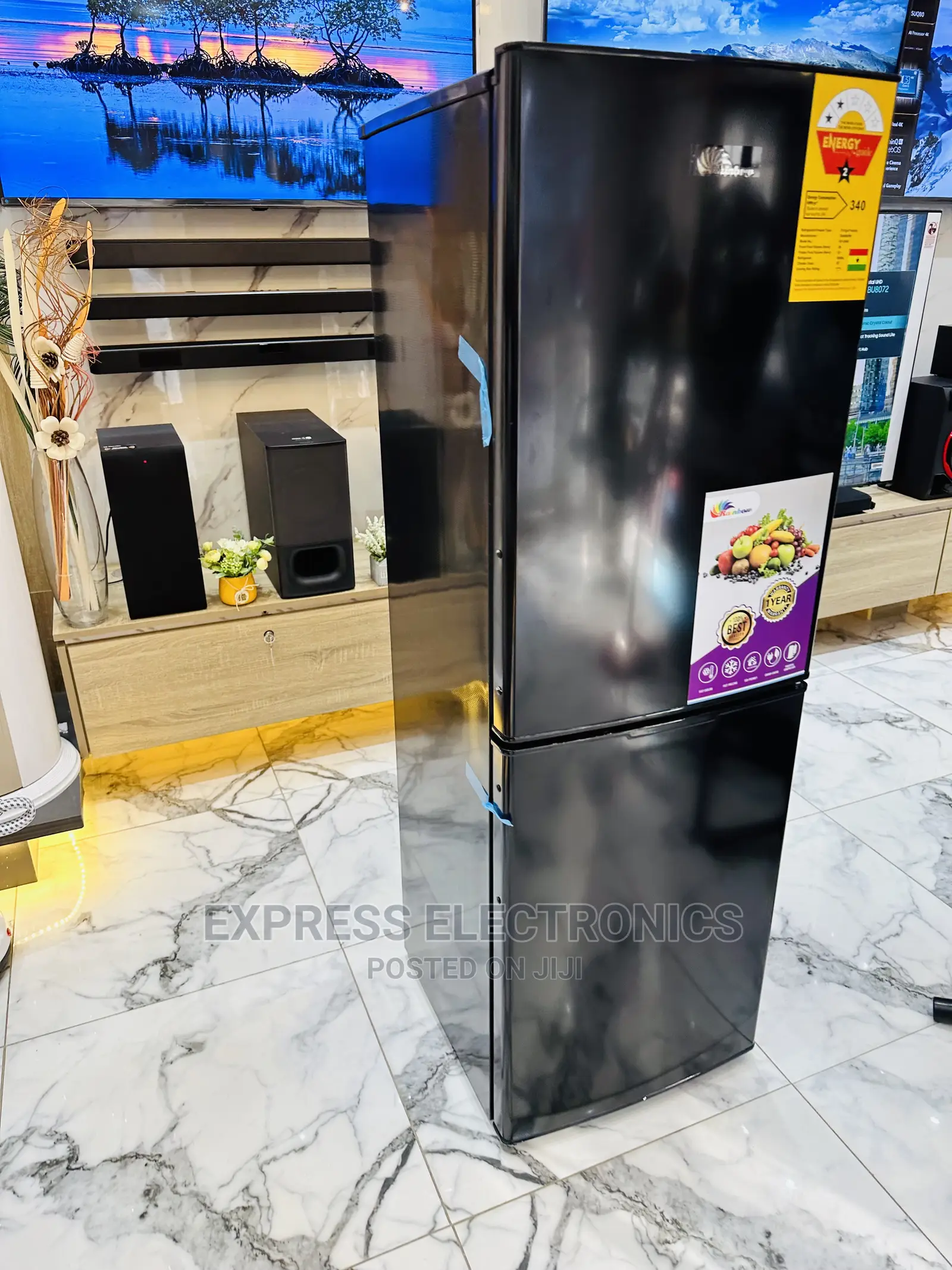 Amazing  New Double Door Fridge Rainbow Rf-200b