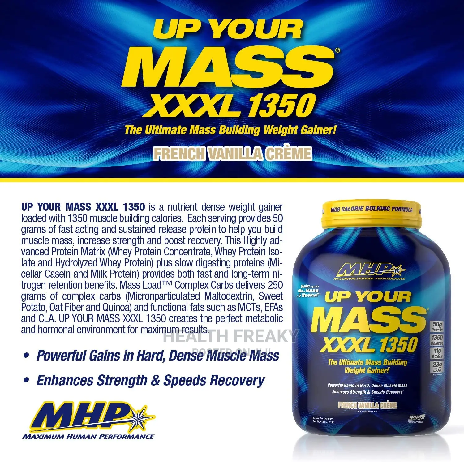 Mass Gainer | UP YOUR MASS Muscle Builder Weight Gainer 6lb