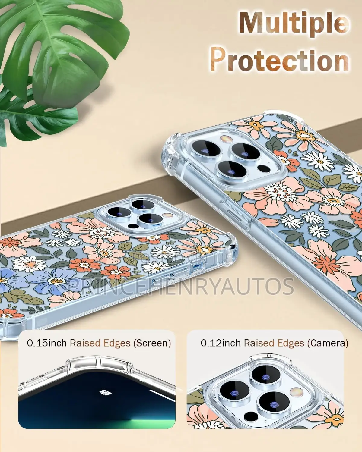 OUTIWA Case+Tempered Glass for iPhone 13 Pro Max 6.7