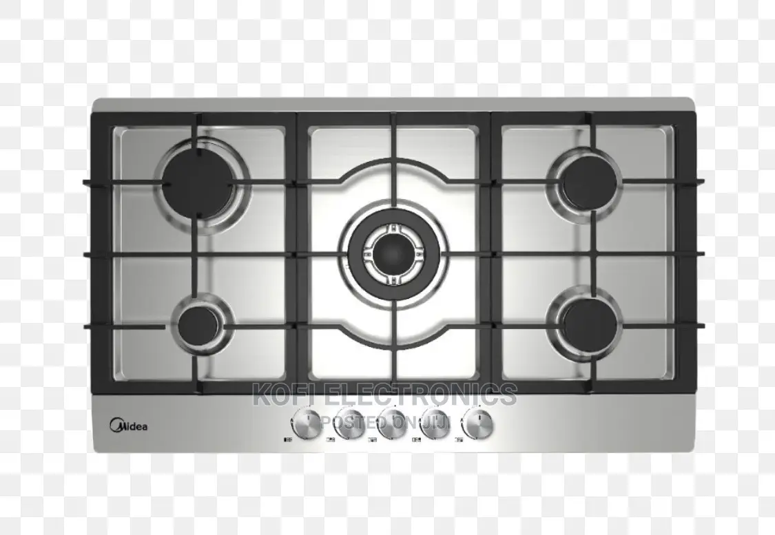 Midea Built-in Gas Hob 90g50me005-SFT , 5 Burner, 90 X 51 Cm