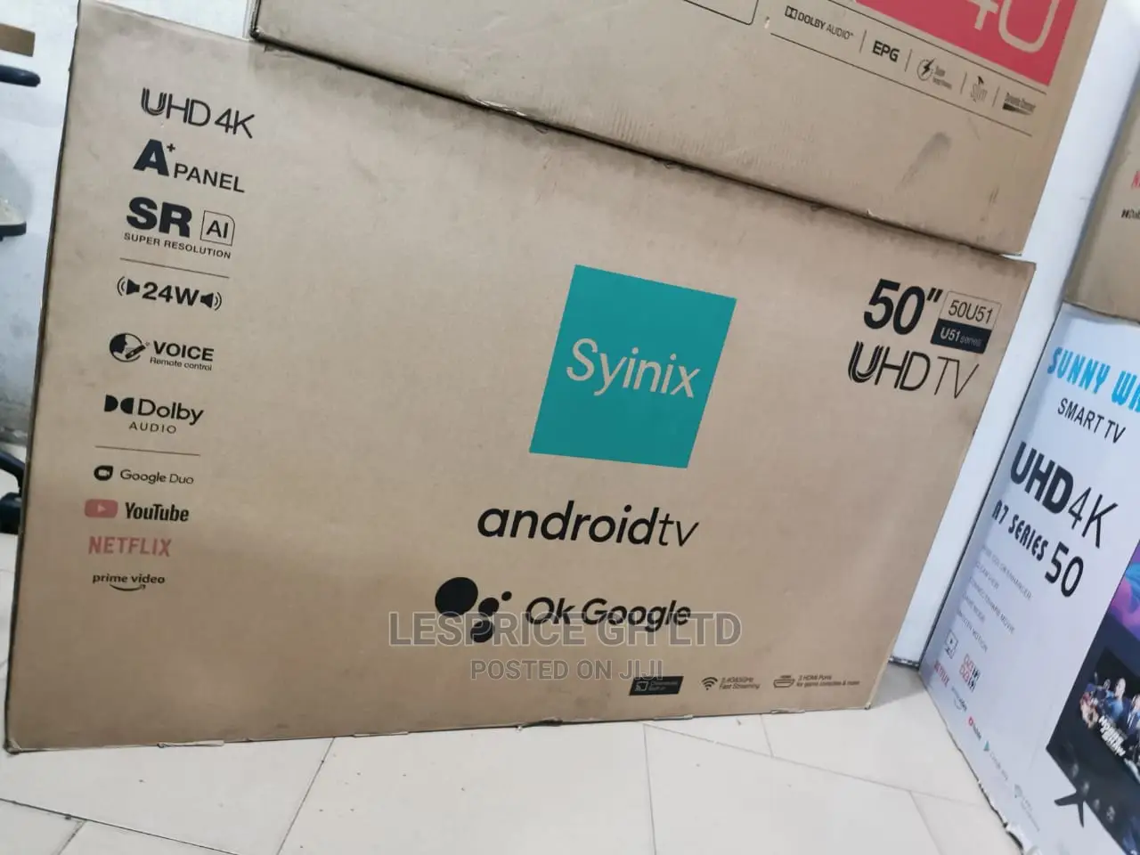Latest Syinix 50 Smart Android UHD Tv