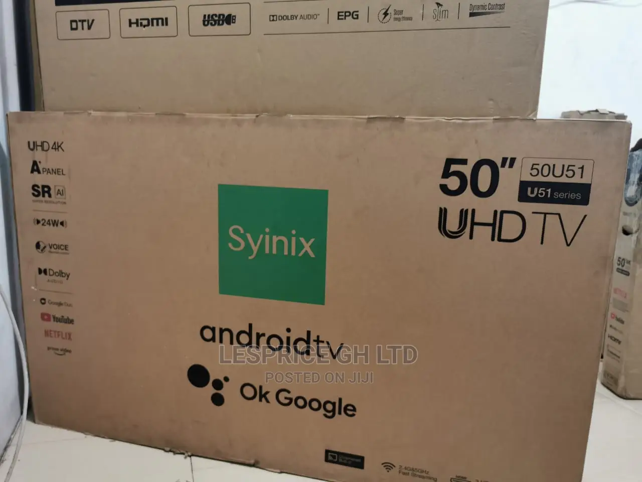Latest Fresh Syinix 50 Smart Android UHD Tv
