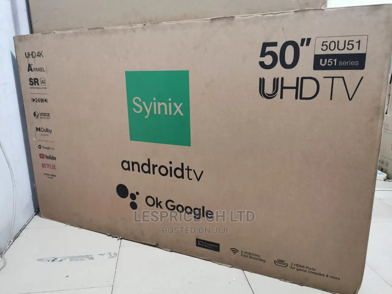 New Syinix 50 Smart Android UHD Tv