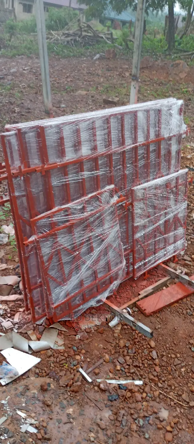 Red Metal Burglaproof Window