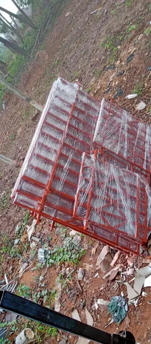 Red Metal Burglaproof Window