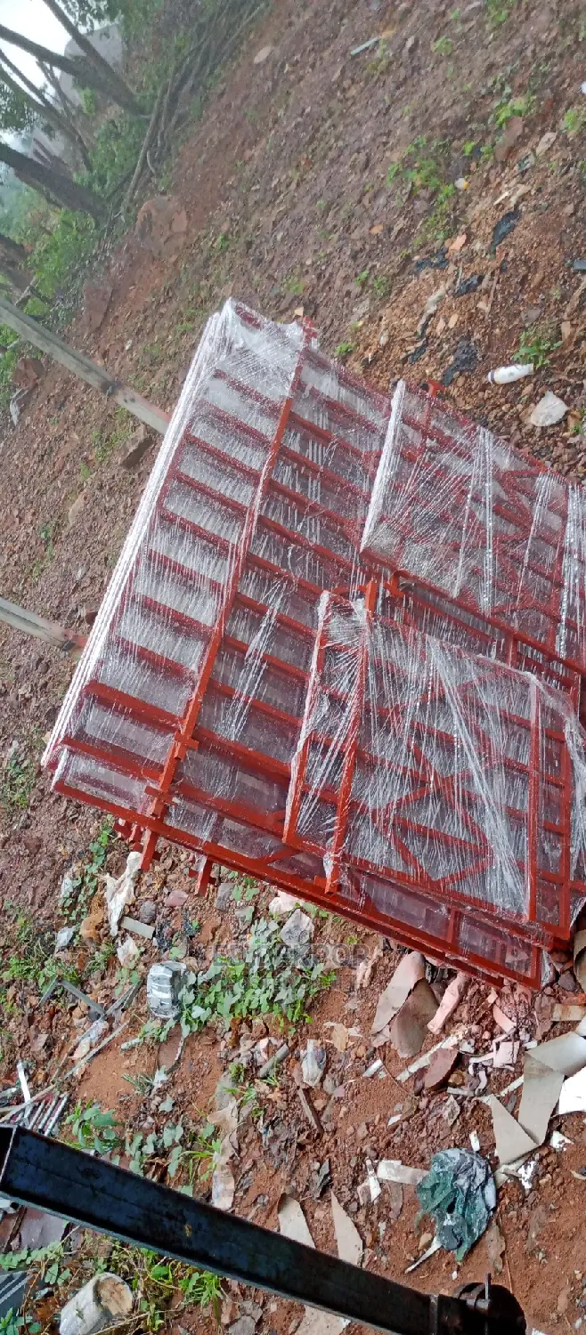Red Metal Burglaproof Window