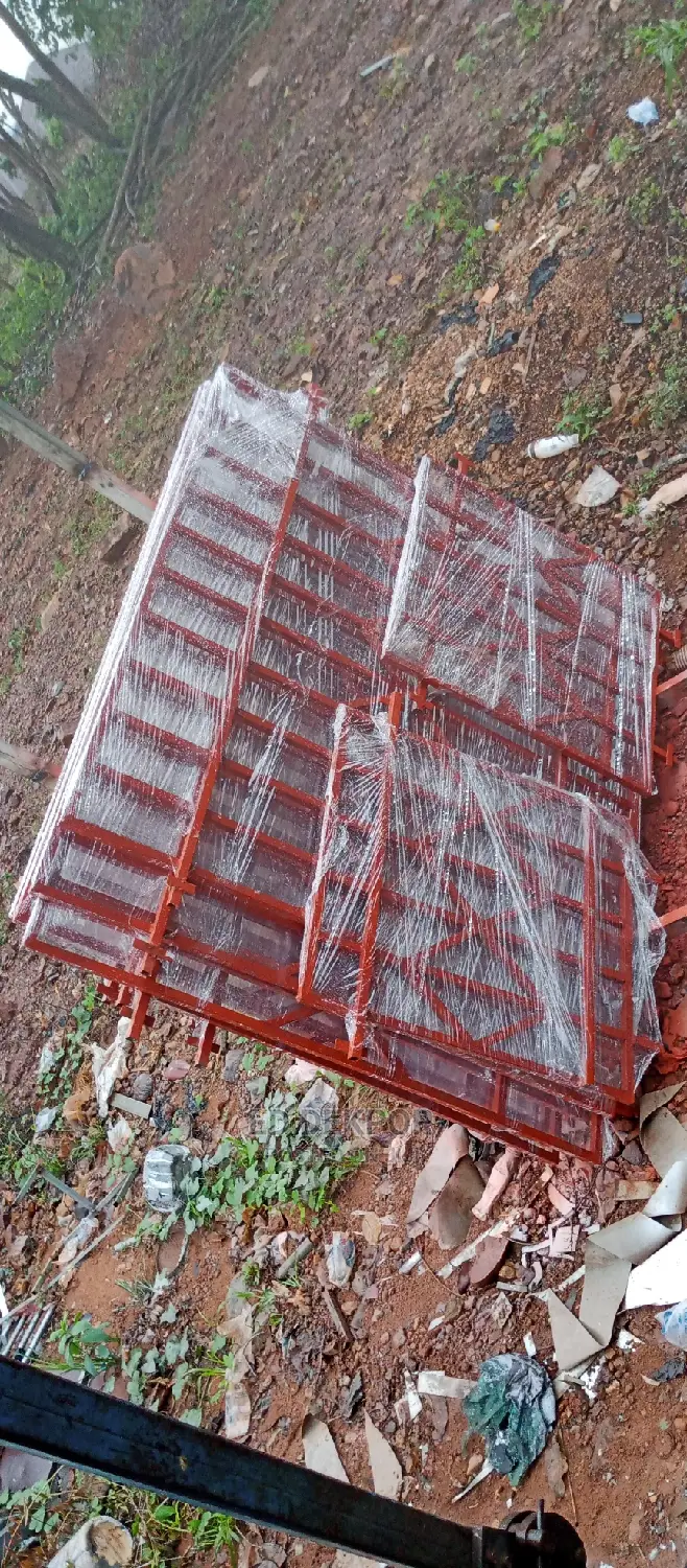 Red Metal Burglaproof Window