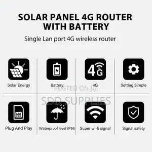 IP66 Waterproof Battery Solar Panel 4G Router