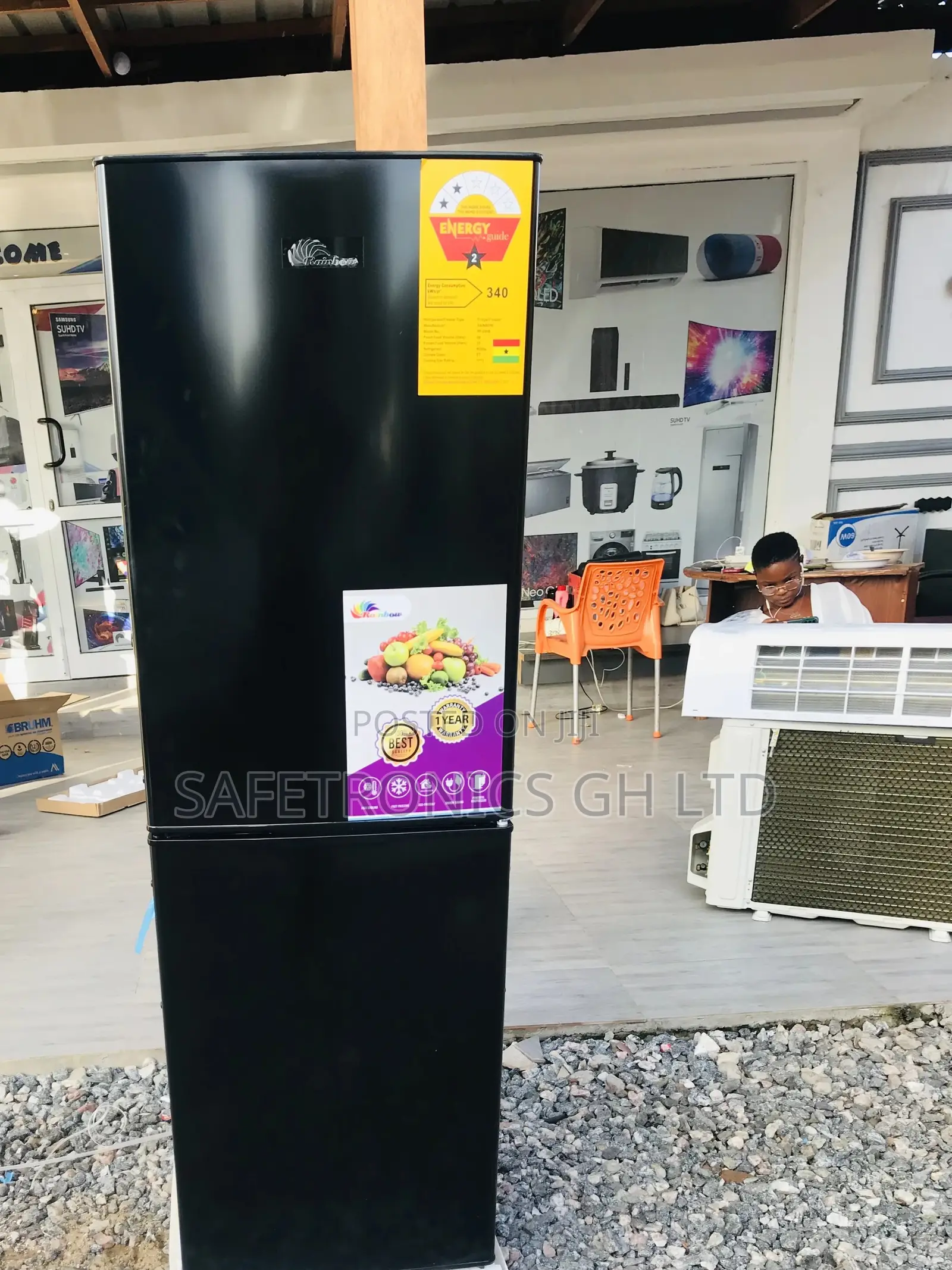 Durable Rainbow RF-200B 140L Bottom Freezer Refrigerator