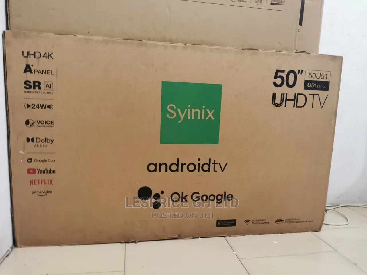 New Arrival Syinix 50 Smart Android UHD Tv