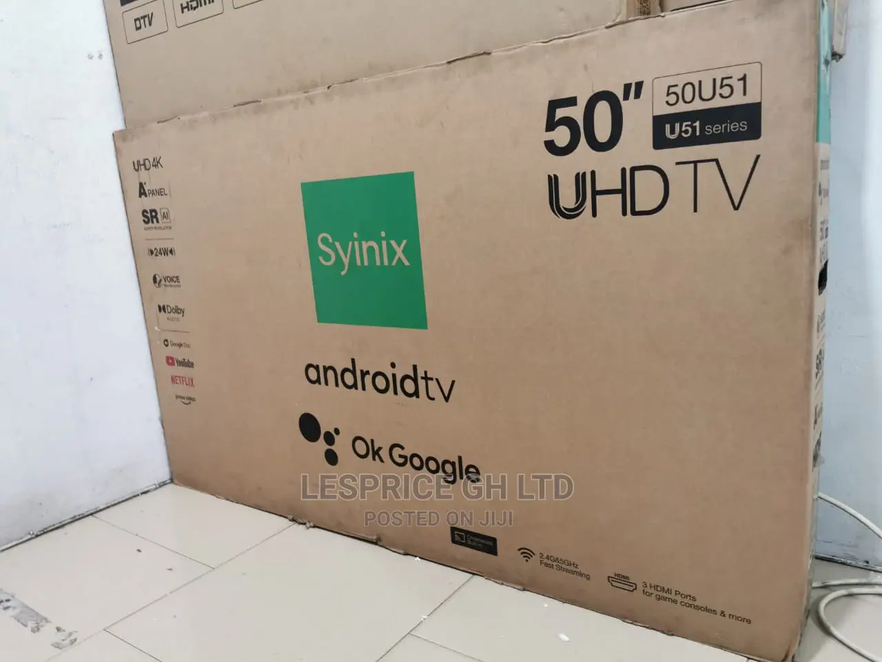Get the New Syinix 50 Smart Android UHD Tv