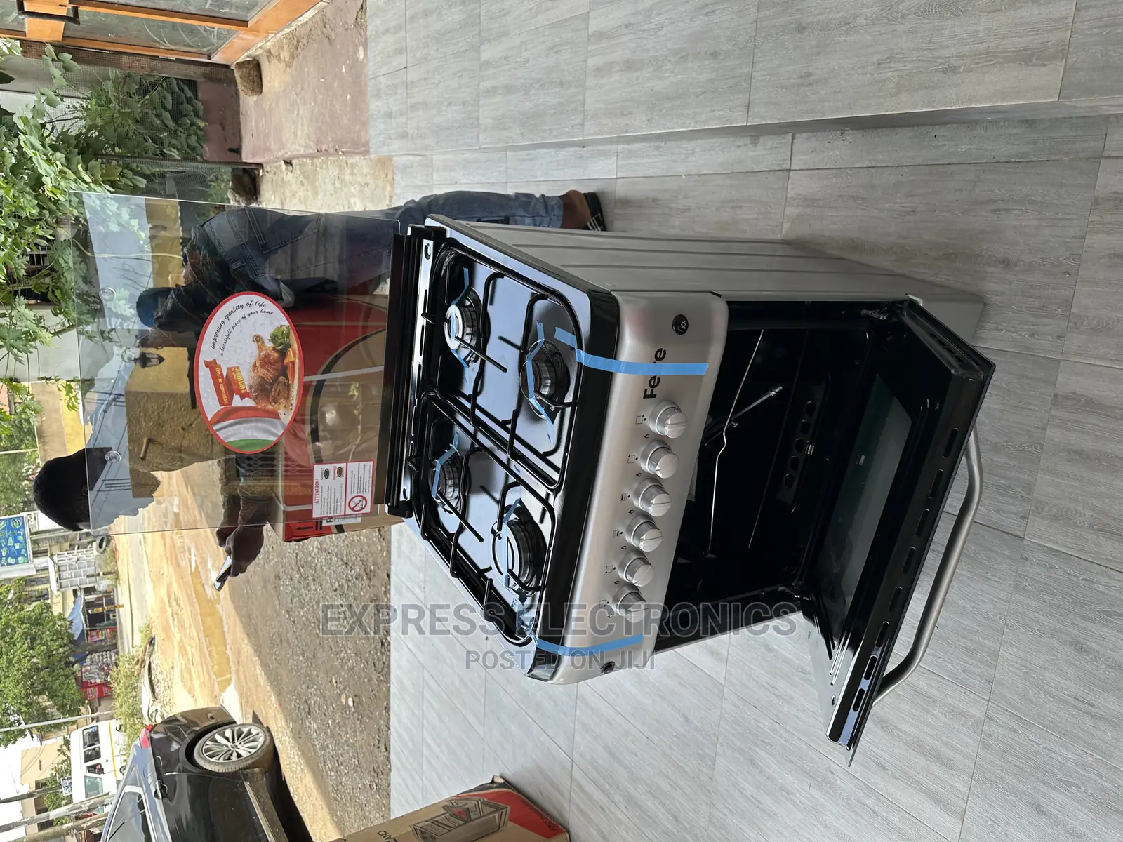 Lamp Inbuilt 60/60 Gas Cooker Rotisserie 4burner Ferre