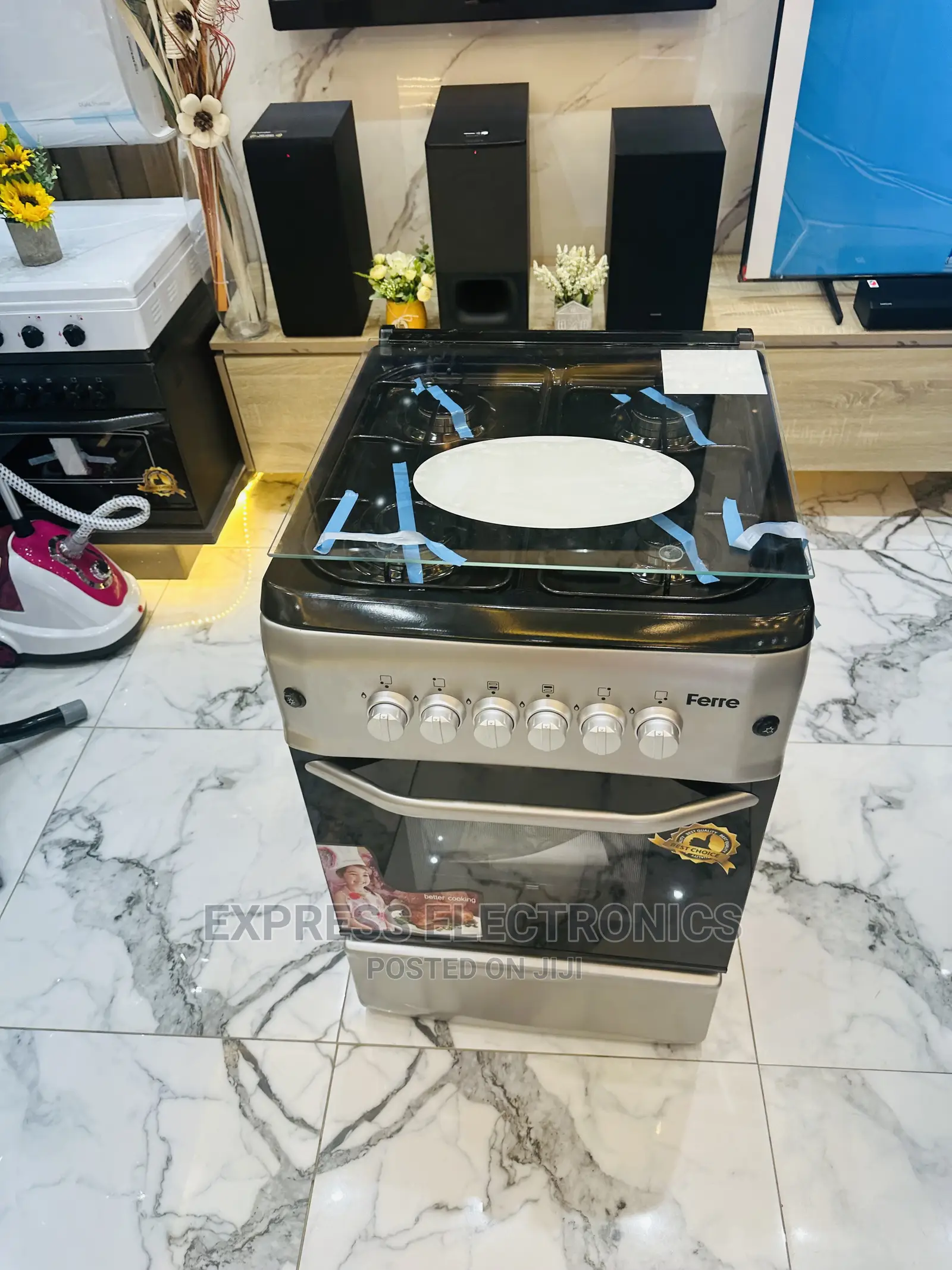 Grey Skeek Design 4burner Gas Cooker 50/55 Ferre