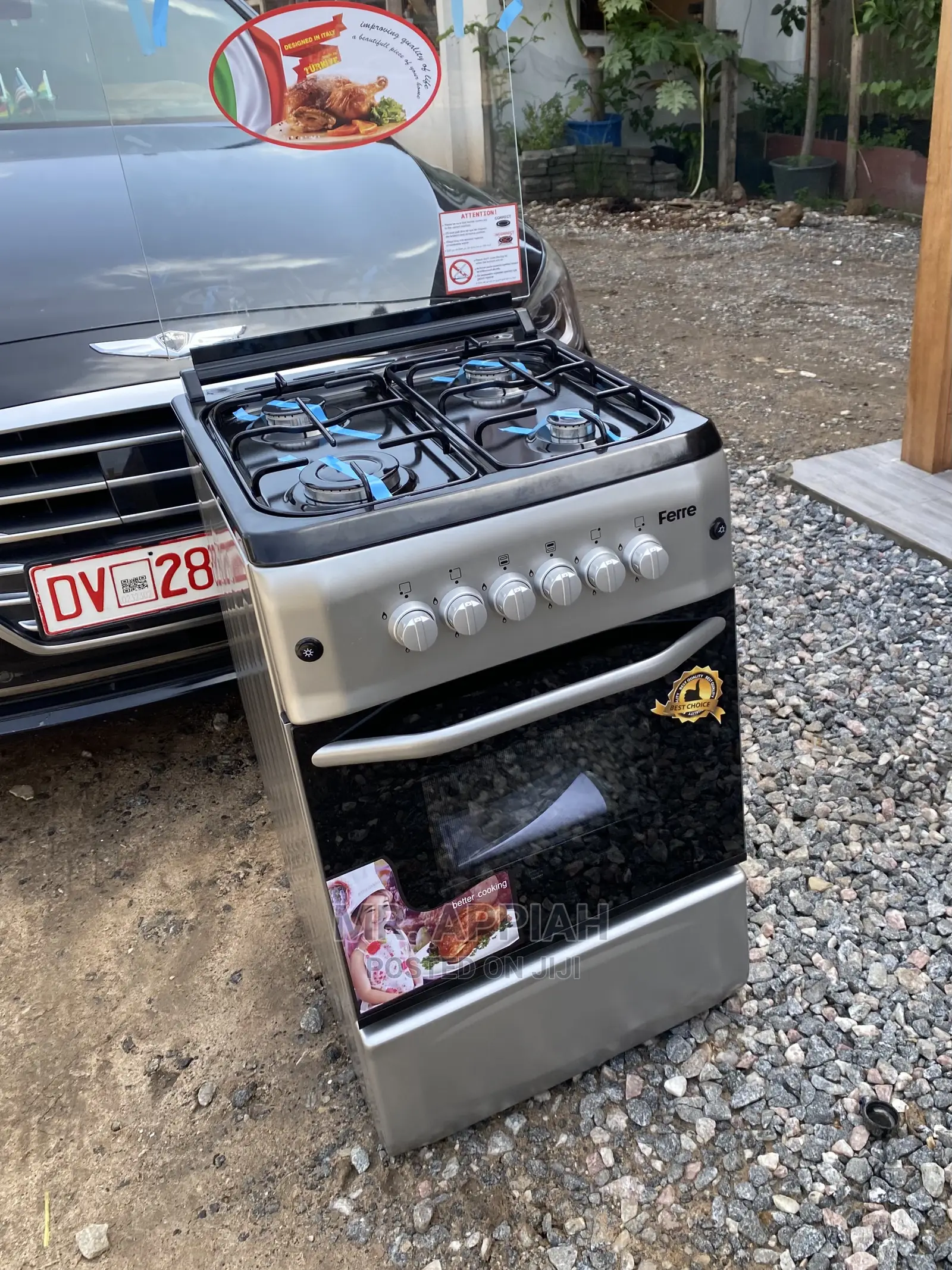 High Quality Ferre 50 X 55 4 Burner Oven Grill(Gray Color)