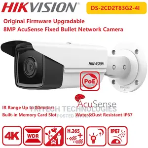 HIKVISION 8 MP Ds-2cd2t83g2-2l/4l Acusense Bullet IP Camera