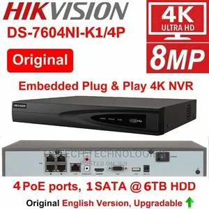 NVR 4ch Poe Ds-7604n1/4p