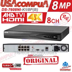 NVR 8ch Poe 8mp Ds-7608n1-/8p (B)
