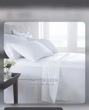 Photo - King/Queen Size White Bedsheets (Available for Hotels