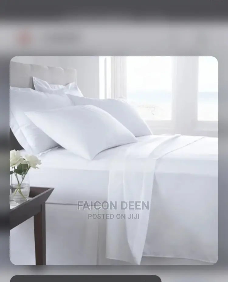 King/Queen Size White Bedsheets (Available for Hotels