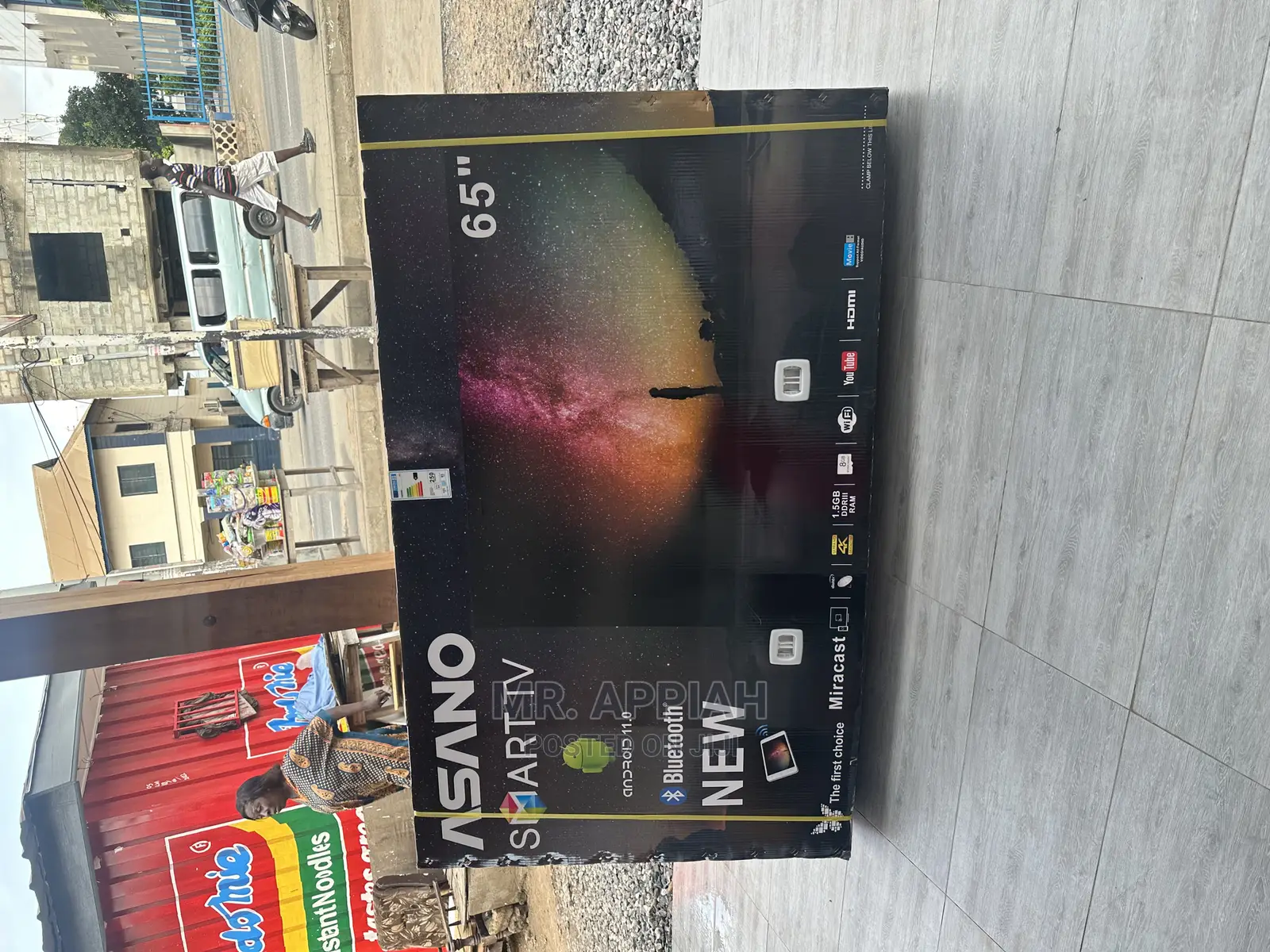 Enjoy Great Content on Asano 65inch Tv + Bluetooth Speaker.