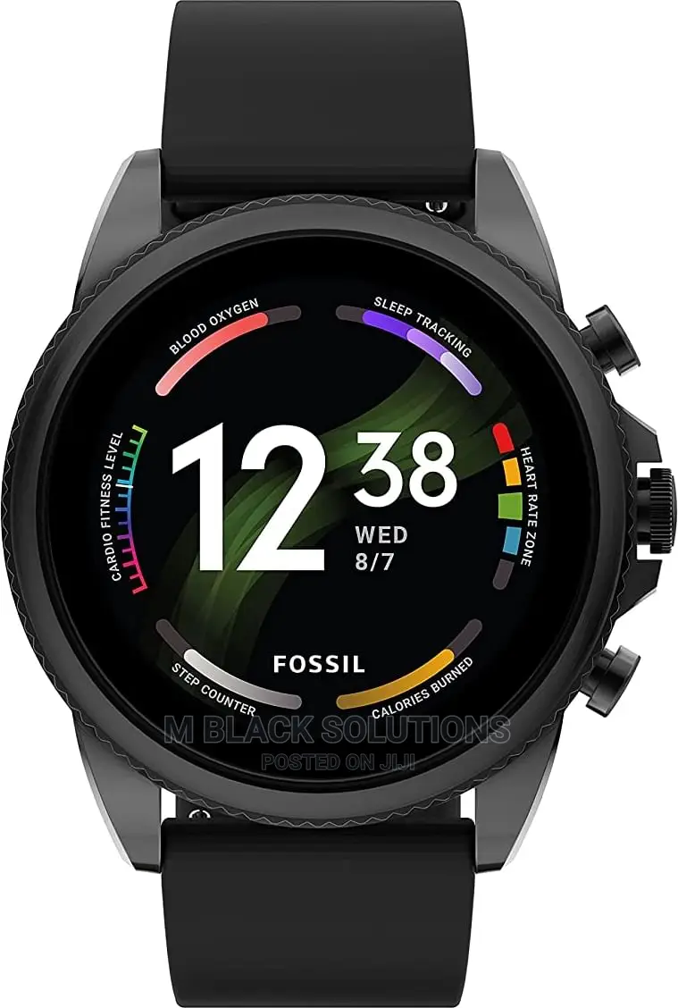 Fossil Gen 6 Smartwatch 44mm Black Silicone Black