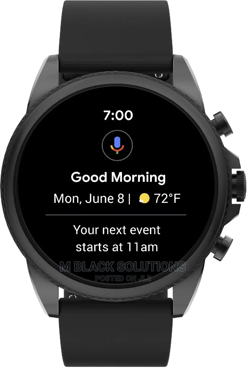 Fossil Gen 6 Smartwatch 44mm Black Silicone Black