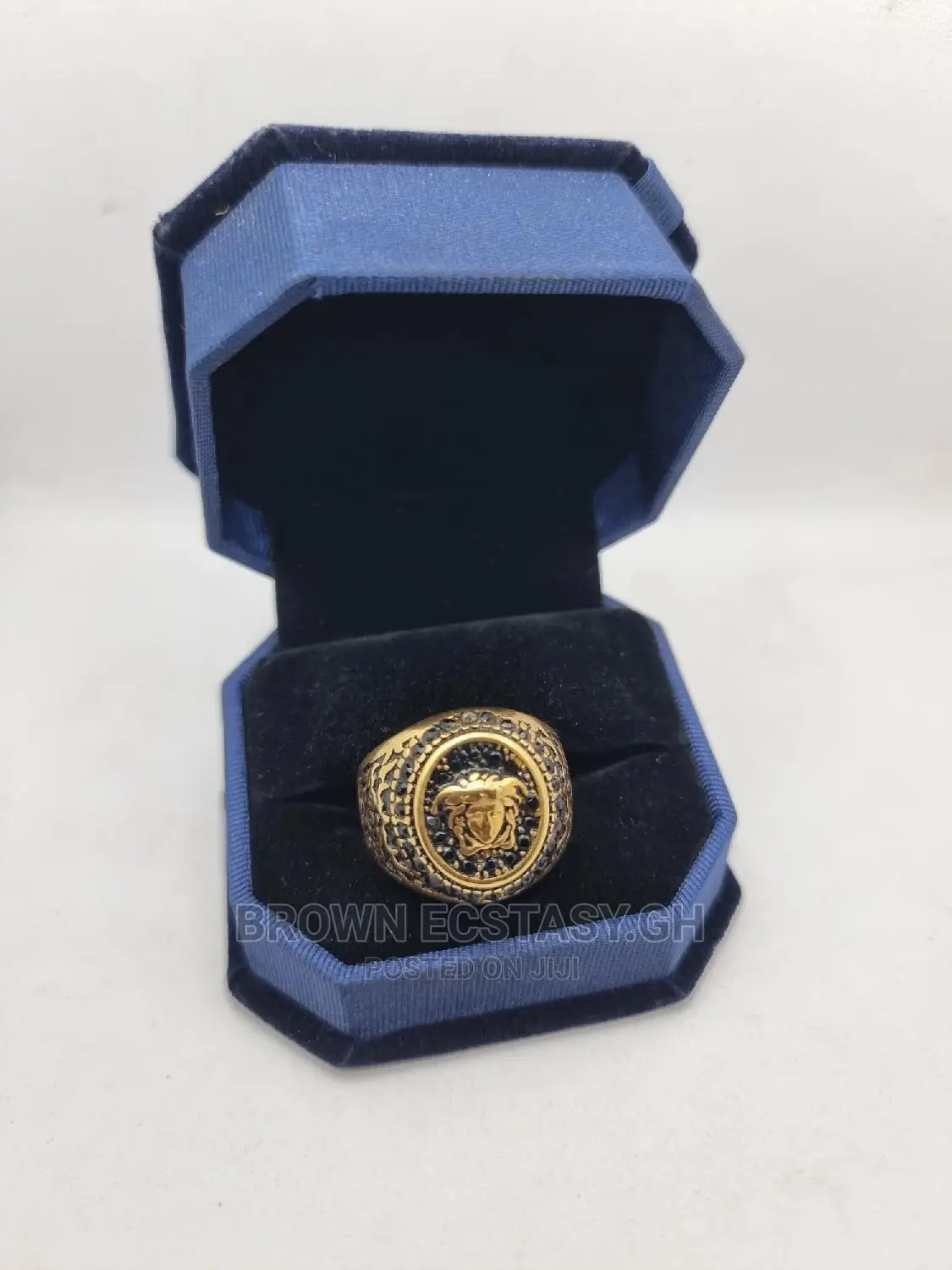 Versace Ring With Black Ice