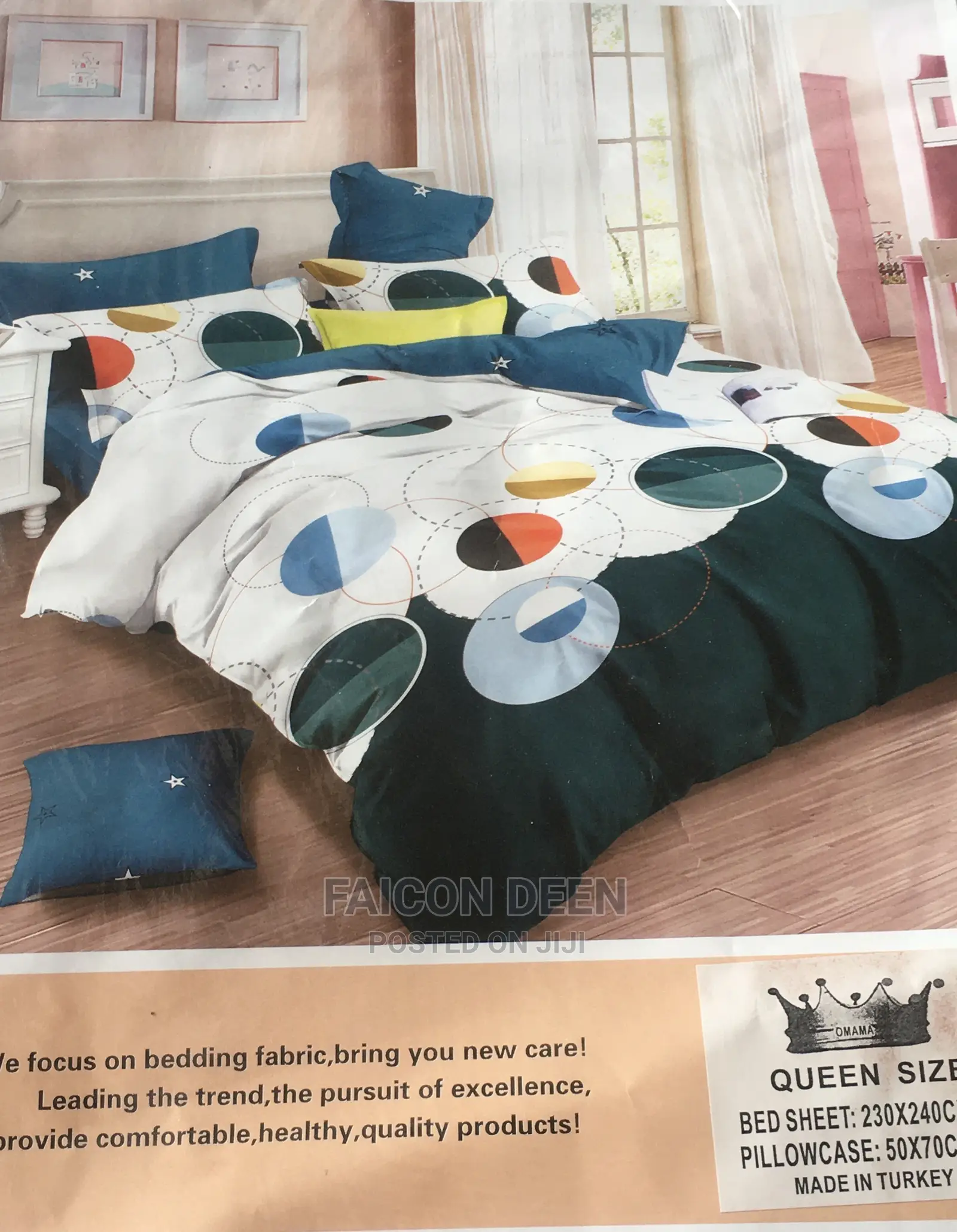 Original Luxurious Bedsheets (100% Cotton)In Diff Colors