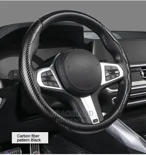 Ultra Thin Carbon Fiber Car Steering Wheel Cover 38cm/15inch