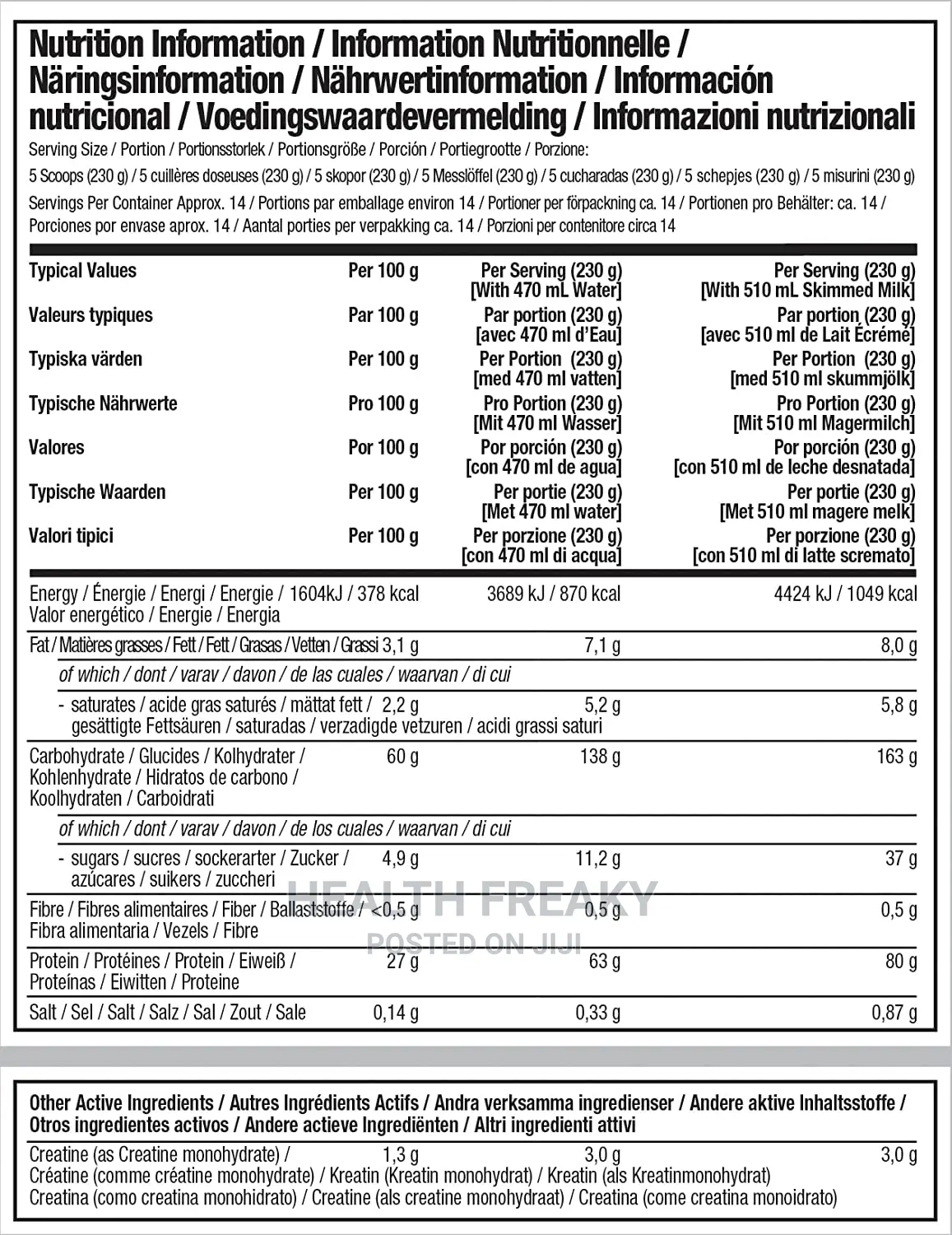 Whey Protein Masstech Elite Weight Gain Muscle Builder