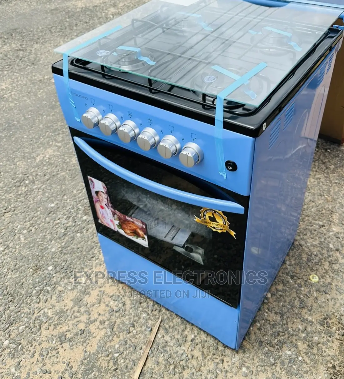 Long Lasting Durability Volcano Gas Cooker 4b Blue Oven