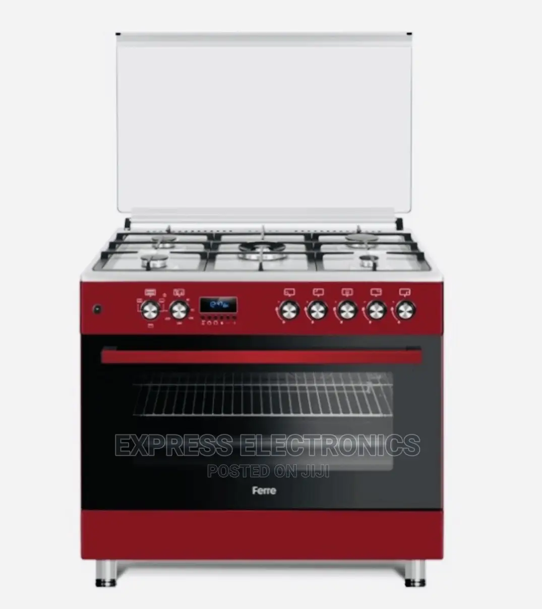 Special Offer on Ferre Gas Cooker Oven Grill 5burner Red