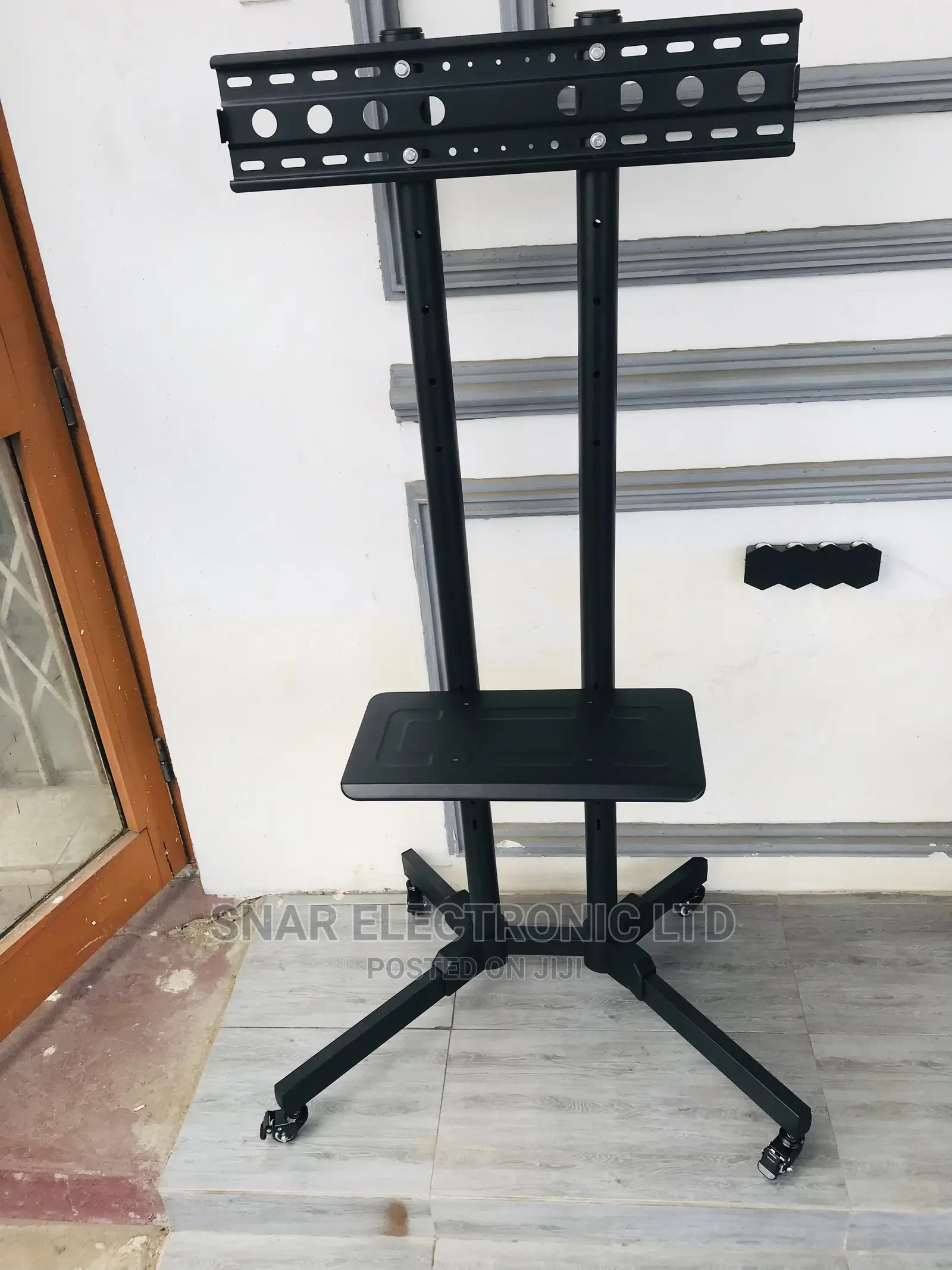 Efficiency TV Trolley Stand, 37-70" With Shelf and Wheels