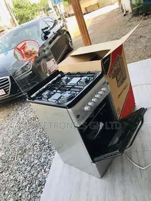 FERRE 50x55 4-Burner Gas Cooker With Oven Grill Sliver