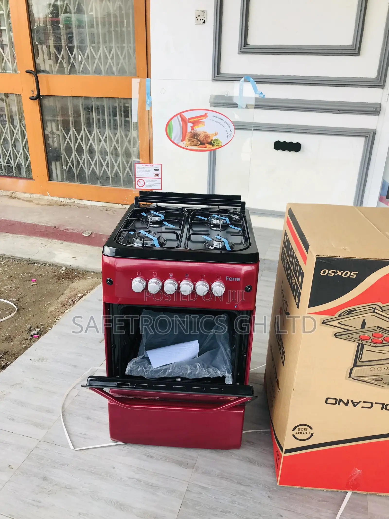Ferre Red 4 Gas Burner 50x55 Cooker