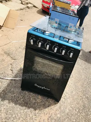 Black Happy Home 4 Gas Burner Oven With Grill