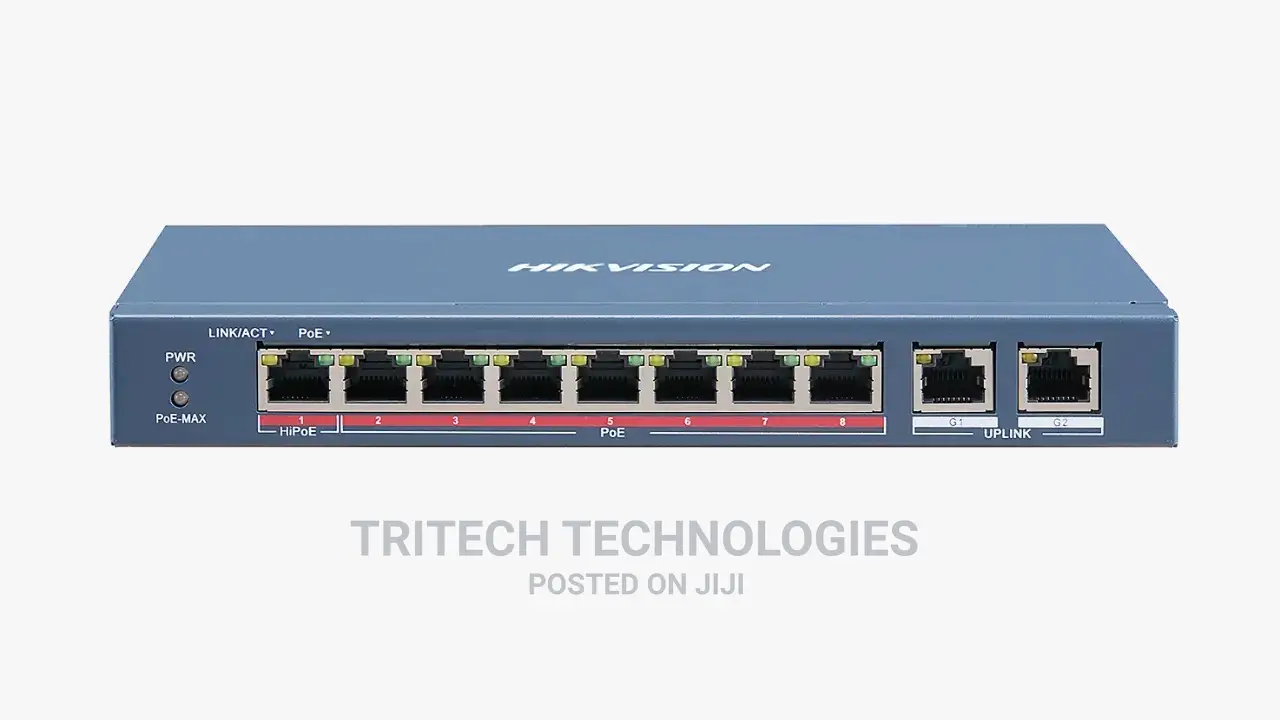 Hikvision 8 Port Fast Ethernet Unmanaged Poe Switch