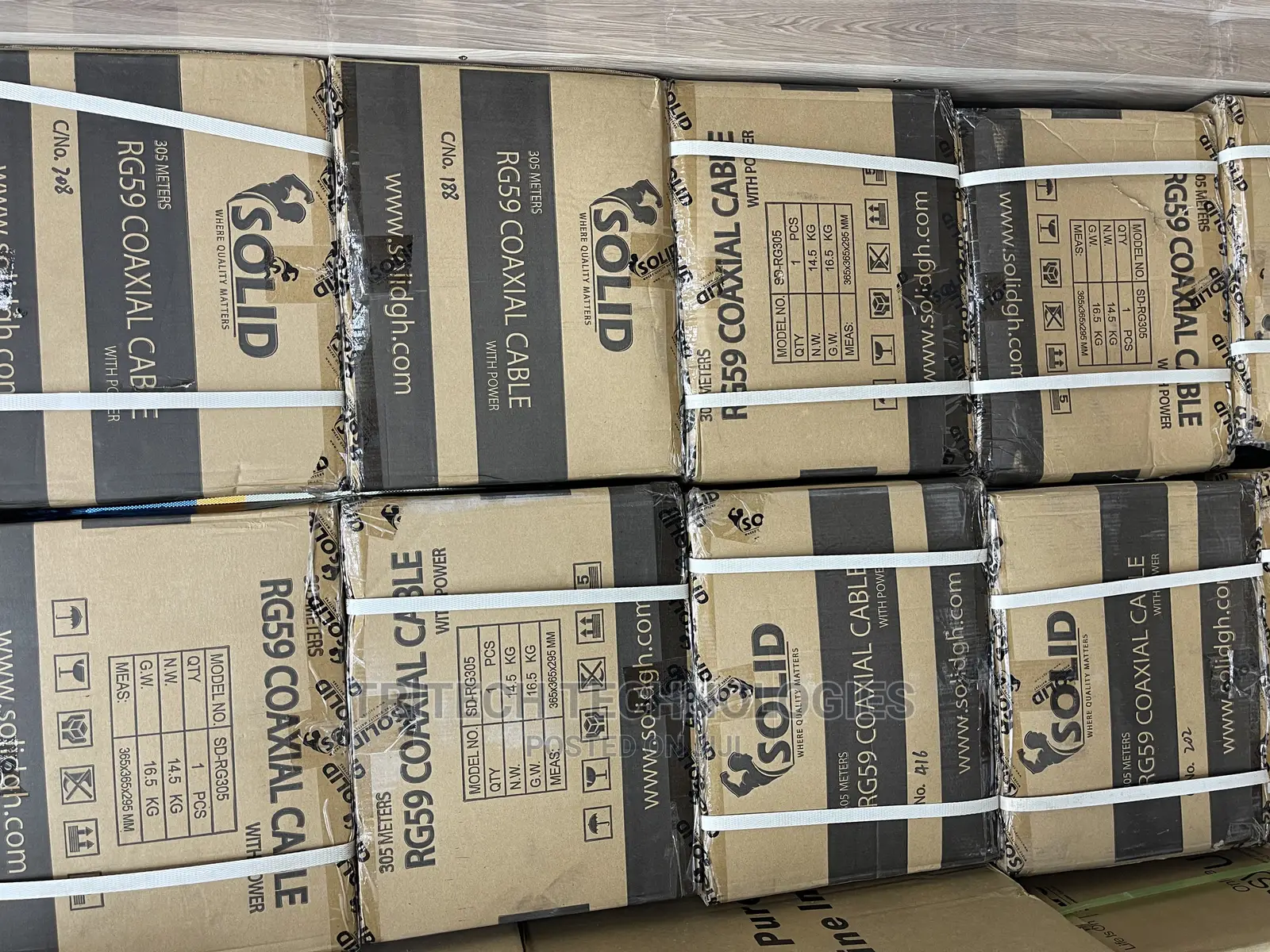 Solid Rg59 Cable 305M With Power