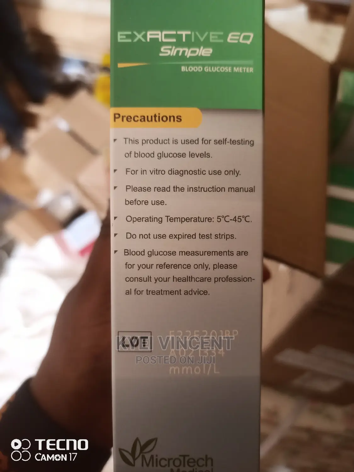 Exactive EQ Glucometer With Free 10 Strips and Lancets