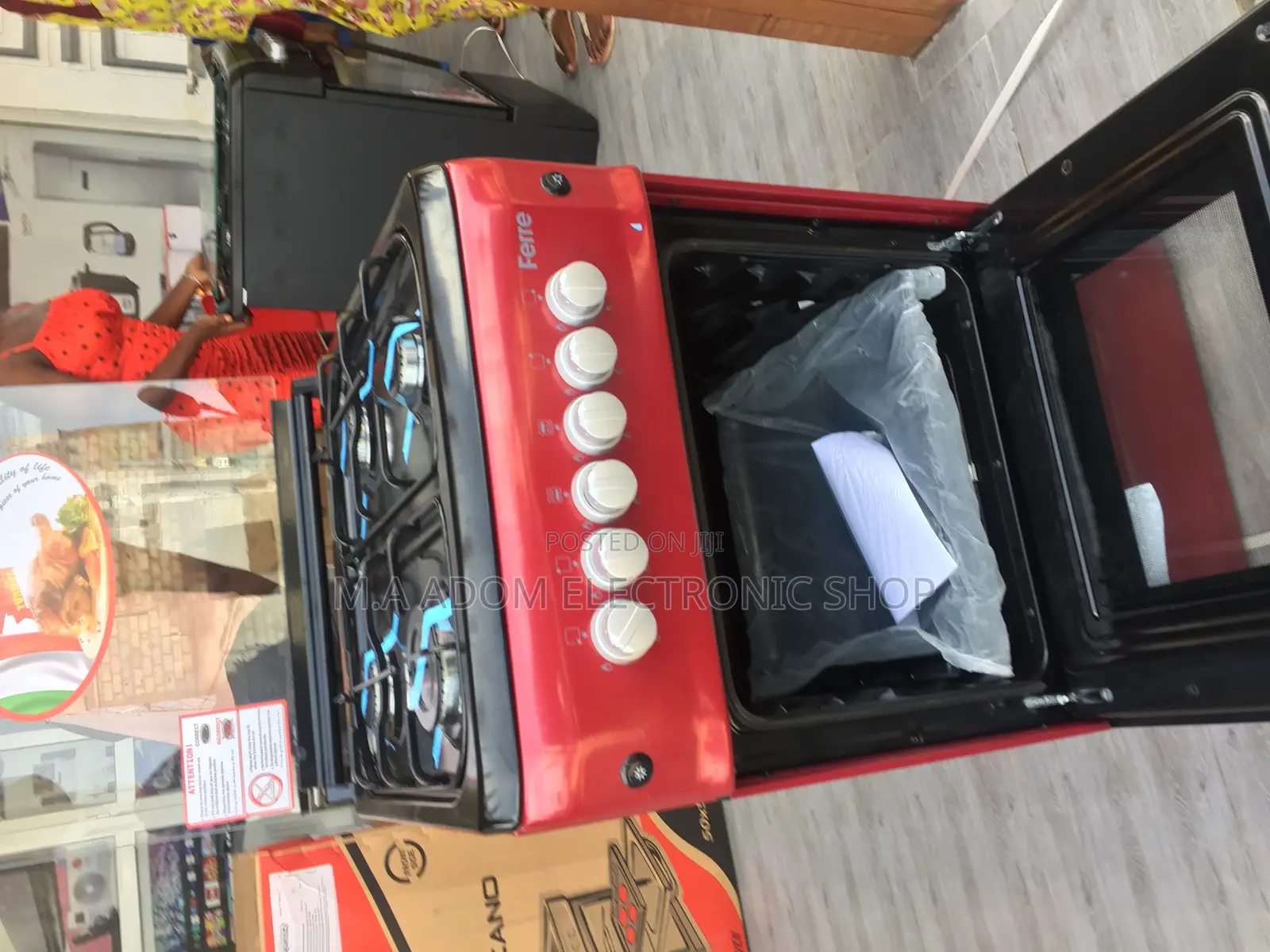 Long Lasting Red Volcano 4B 50x55 Gas Cooker With Grill