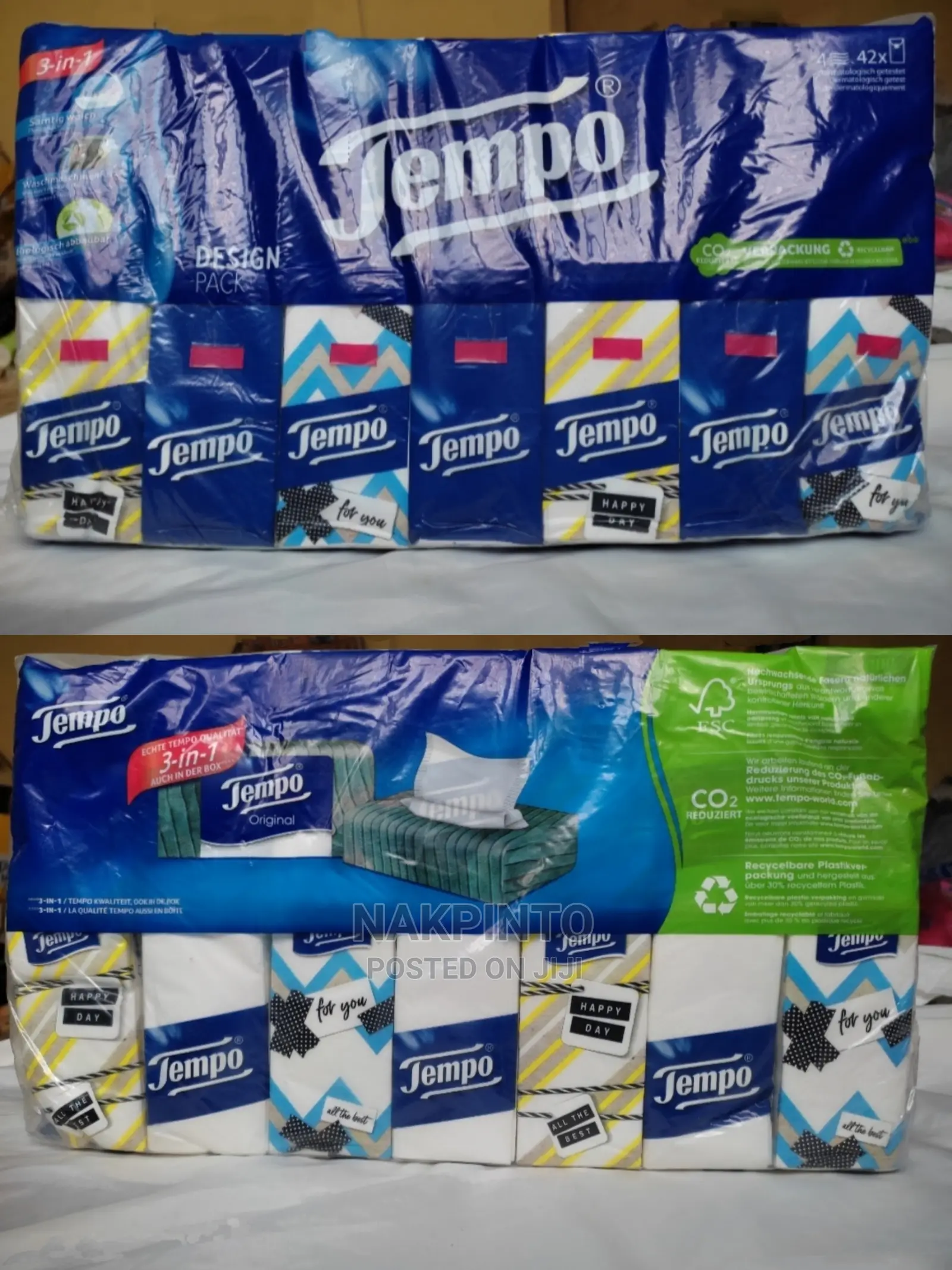 Original Handkerchiefs. Pocket Tissues (42 Pack)